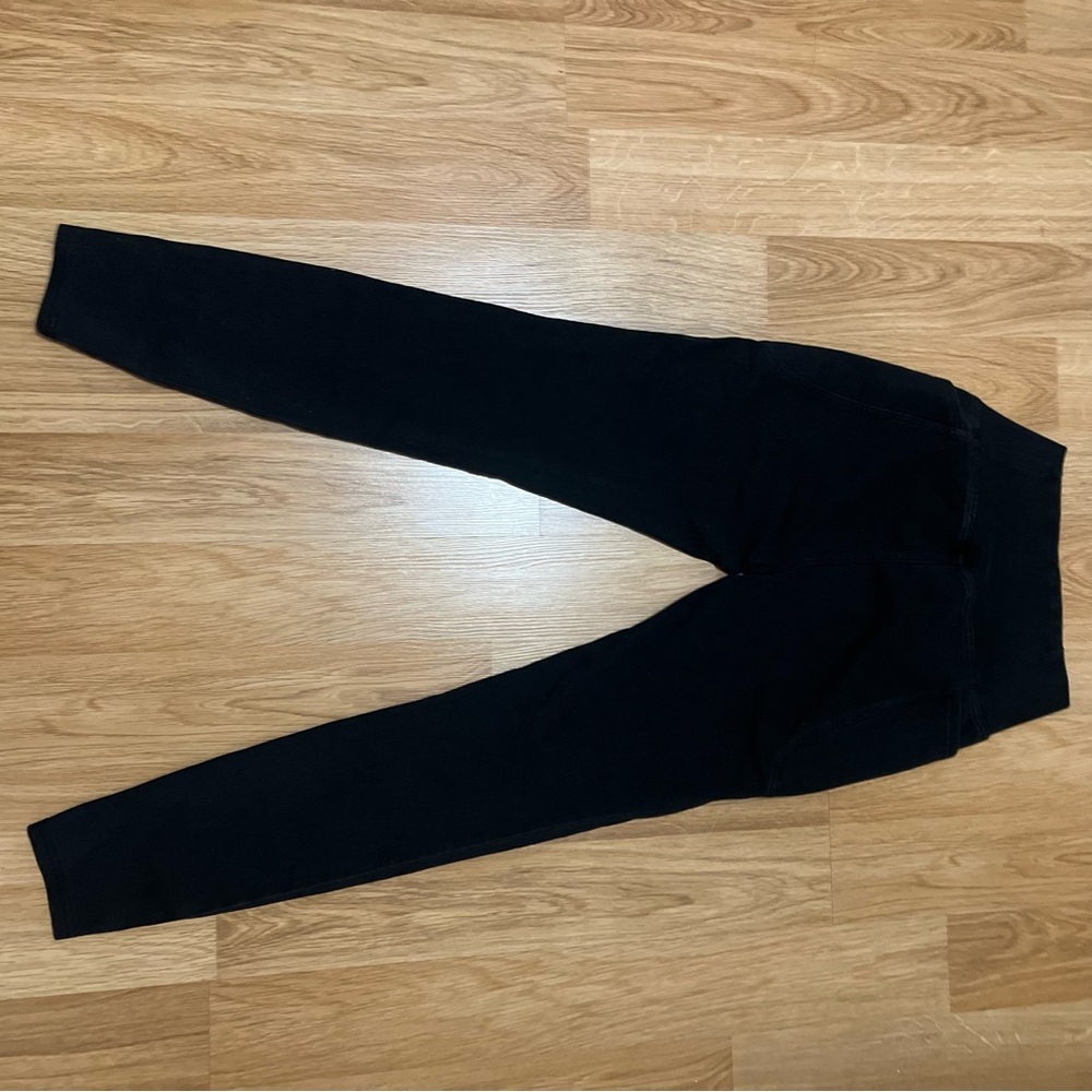NEW Halara FlexCrossover Pocket Washed Denim Work Leggings Medium Black - Picture 10 of 14